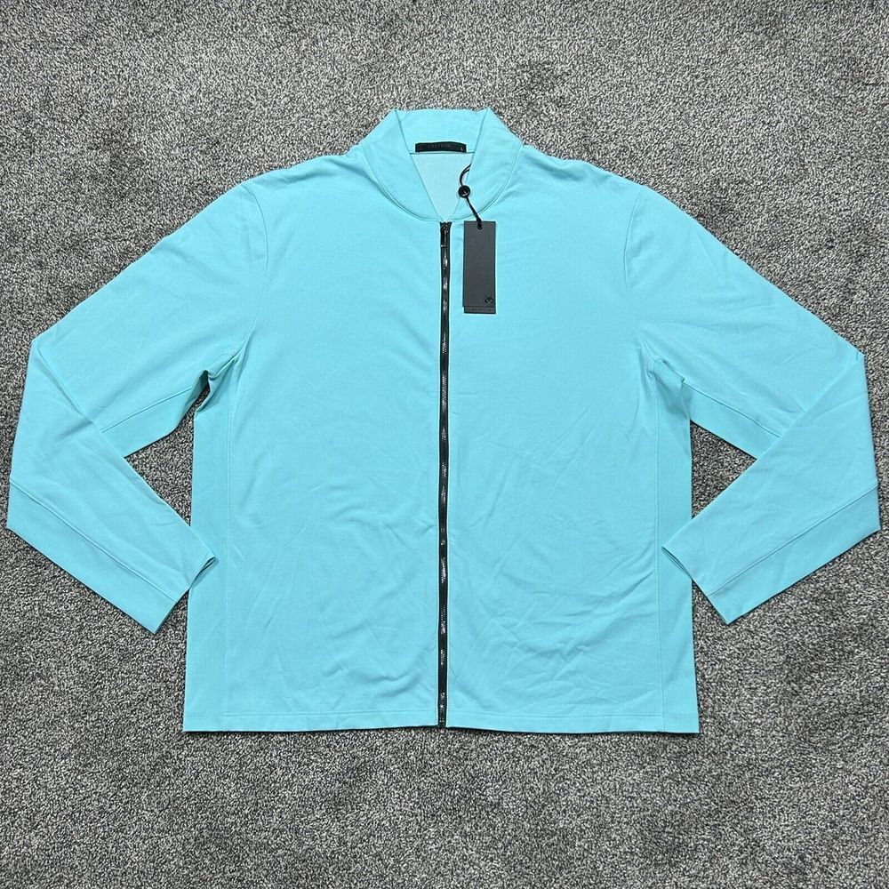 Greyson Siasconset Full Zip Jacket Skystone Light Blue Long Sleeve Mens‎ Large